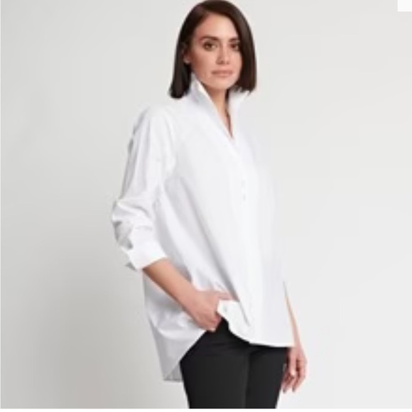 HINSON WU - BETTY LONG SLEEVE TUNIC in white size 6 - Picture 2 of 8